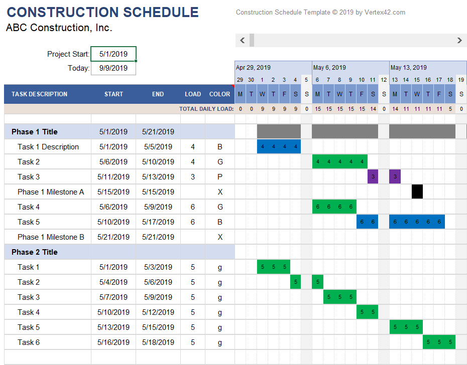 create an excel docuemnt for a school schedule on a mac